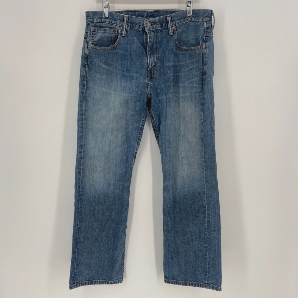 Levi's 569 Straight Fit Jeans Mens Blue‎ Denim W32 L30 Fits 33x29 Hem